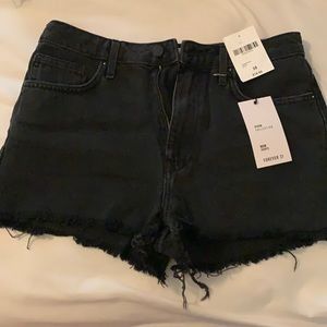 Forever 21 Black Mom Jean Shorts